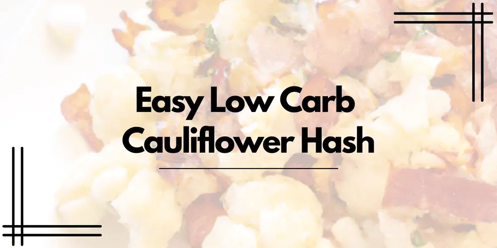 low carb cauliflower hash closeup