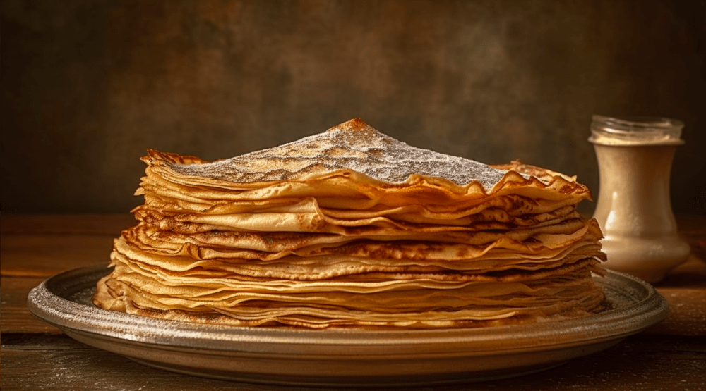 almond flour crepes on a plate