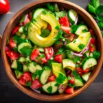 vegan shirazi salad in a bowl