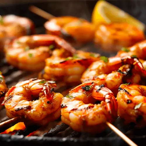 ketogenic shrimp recipe on a BBQ