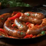 keto italian sausage recipe in a cast iron pan