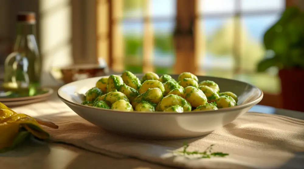 vegan gnocchi recipe in a bowl