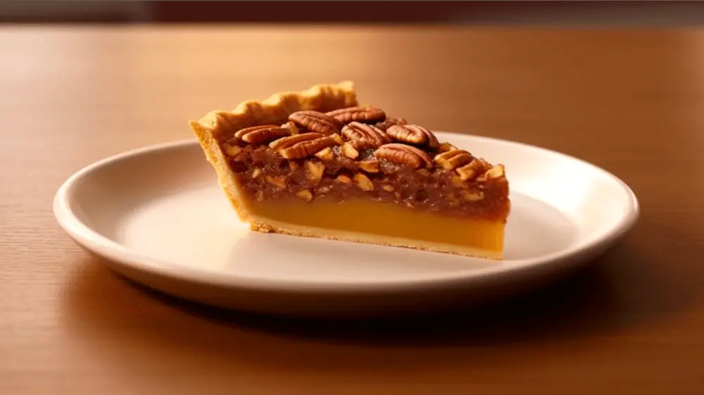 ketogenic pecan pie on a plate