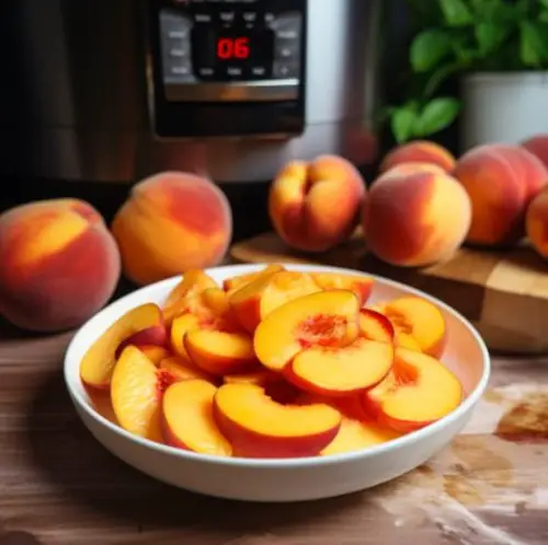 sliced peaches