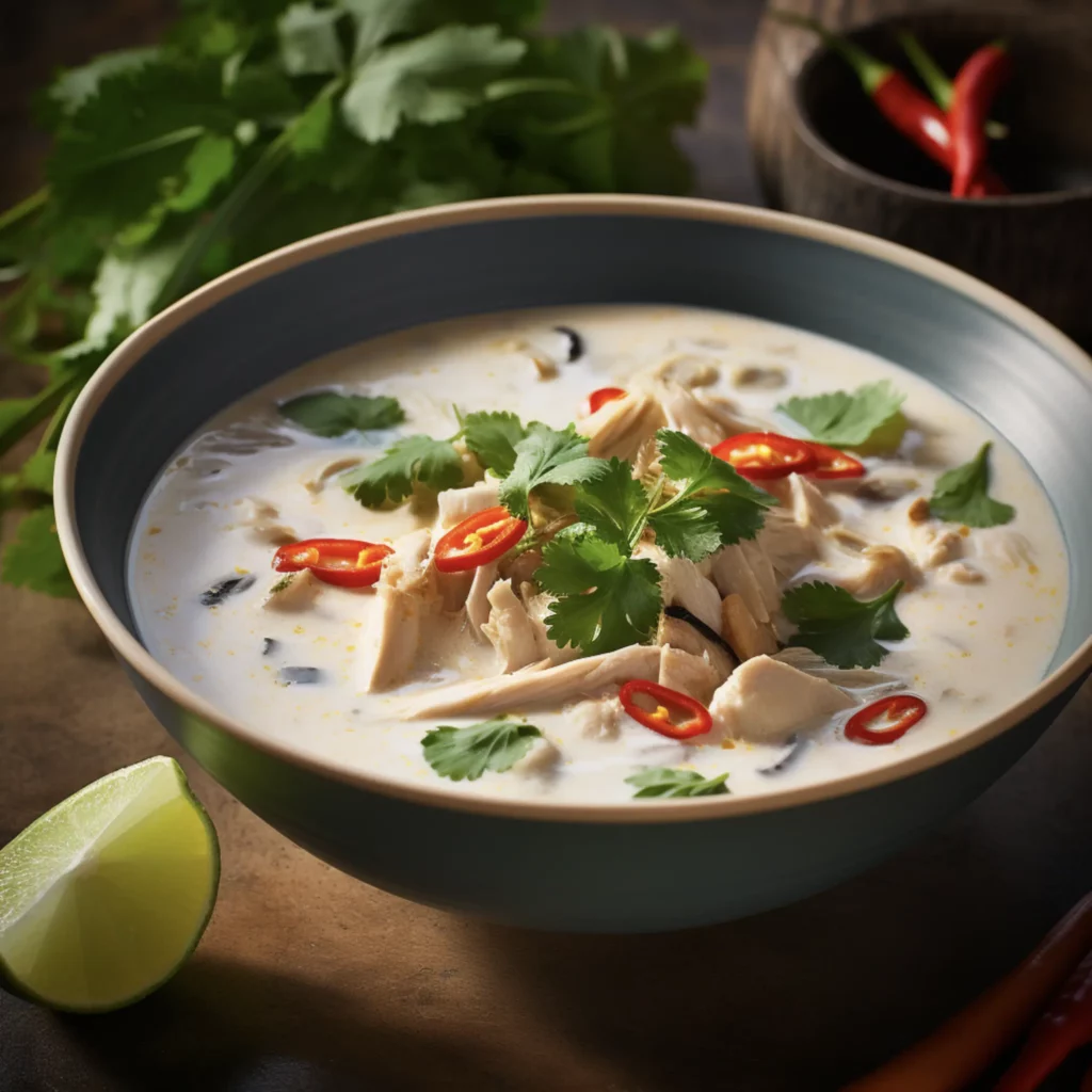 Delicious Low Carb Thai Coconut Chicken Soup